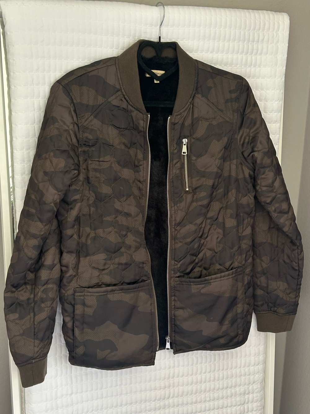 Democracy Women’s Brown Camo Quilted Bomber Jacket
